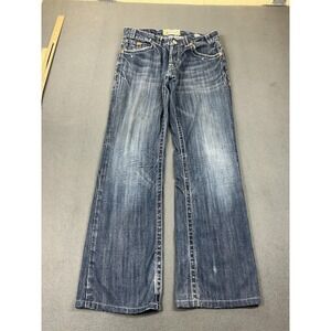 MEK Denim Bologna Jeans Mens 32x32 Medium Wash Blue Relaxed Bootcut Embroidered